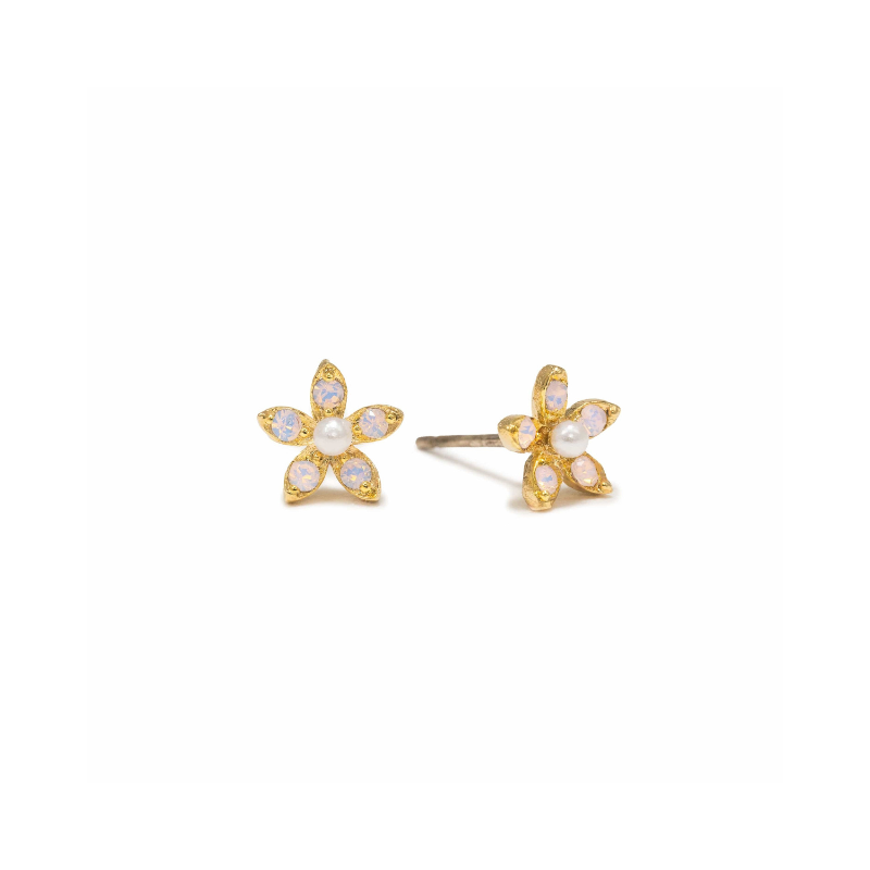 Lily Stud Earrings in Pink Opal by Lover's Tempo