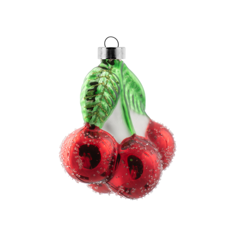 Cherries Mercury Glass Ornament