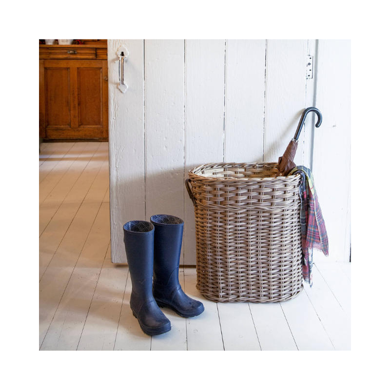 Oval Wicker Umbrella Basket