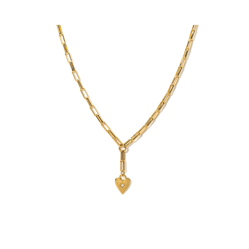 Verona Starburst Heart Necklace by Lover's Tempo