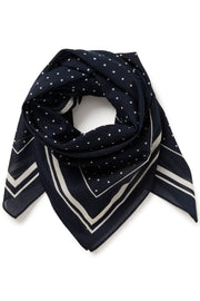 Phi Scarf in Dark Navy Dot Print by Part Two