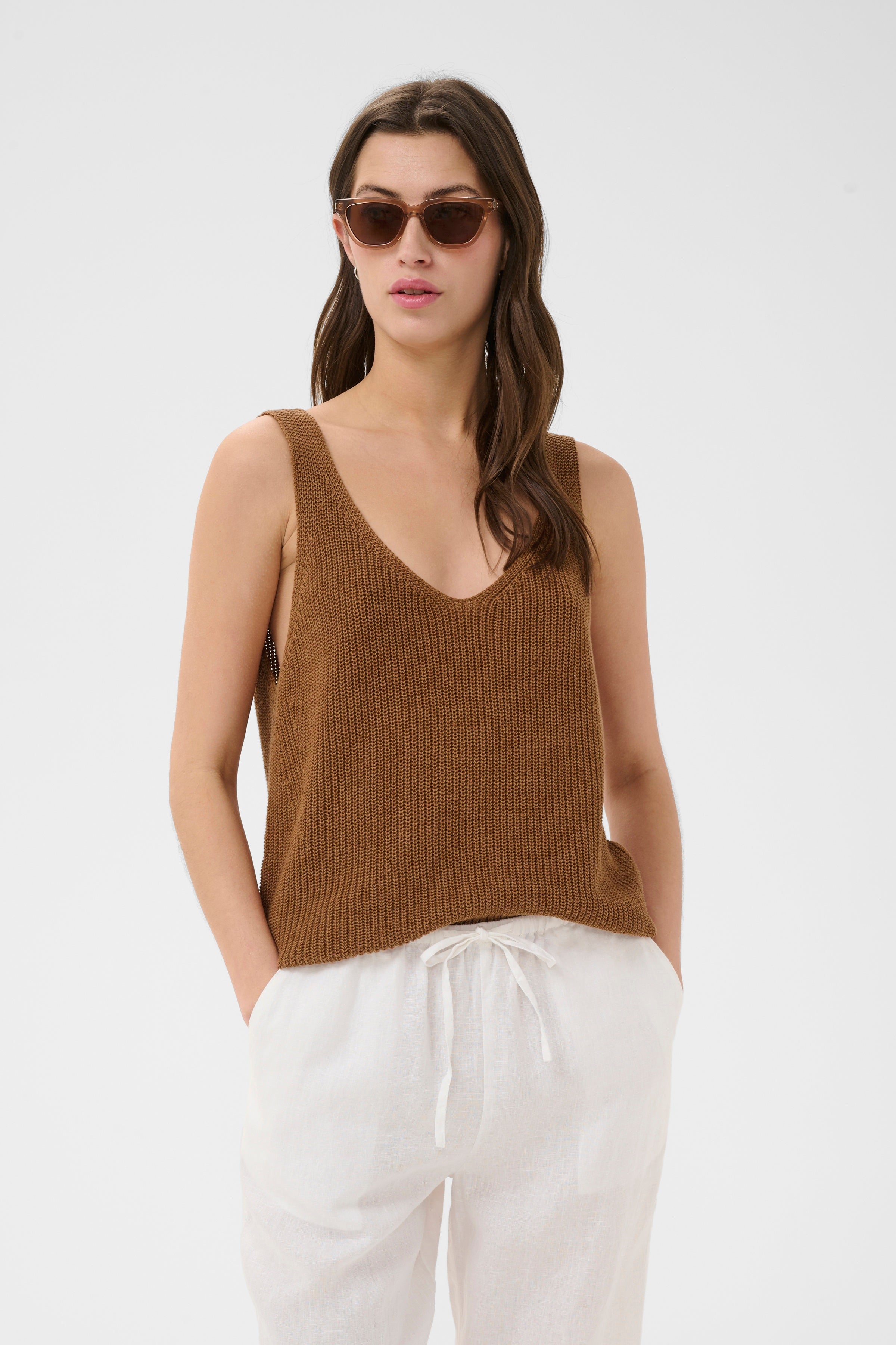 Rebecca Top in Argan Oil by Part Two