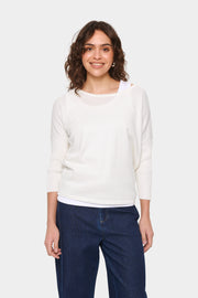 Mila Roundneck Pullover in Ice by Saint Tropez