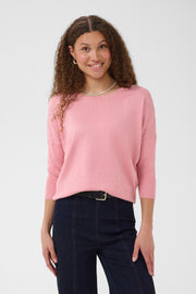 Mila Roundneck Pullover in Cameo Pink Melange by Saint Tropez