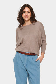 Mila Roundneck Pullover in Atmos Melange by Saint Tropez