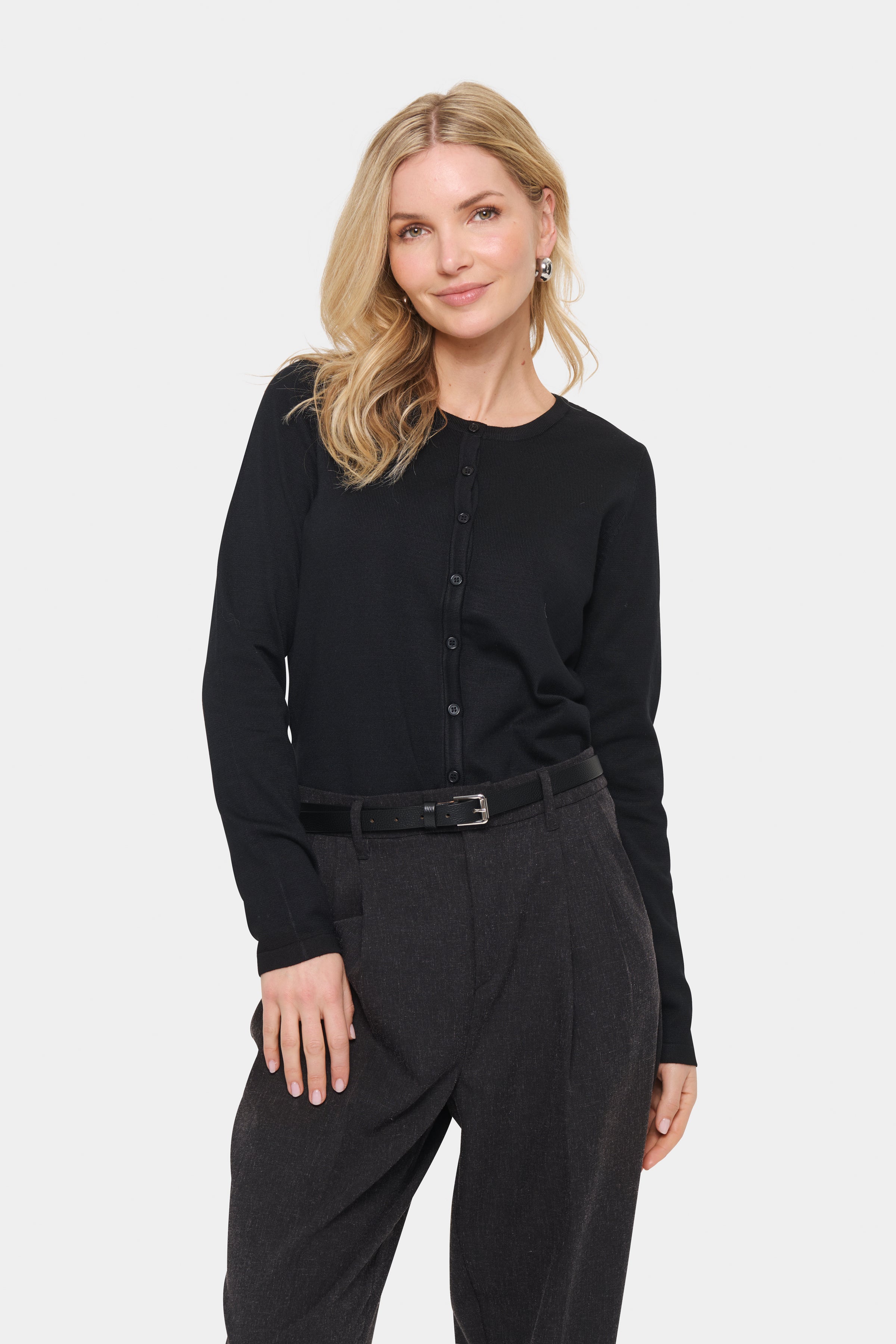 Mila Cardigan in Black by Saint Tropez