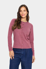Mila Turtleneck in Red Violet Melange by Saint Tropez