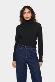 Mila Turtleneck in Black by Saint Tropez