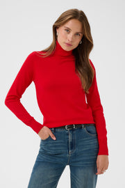 Mila Turtleneck in True Red by Saint Tropez