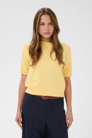 Mila Short Sleeve in Lemon Drop Melange by Saint Tropez