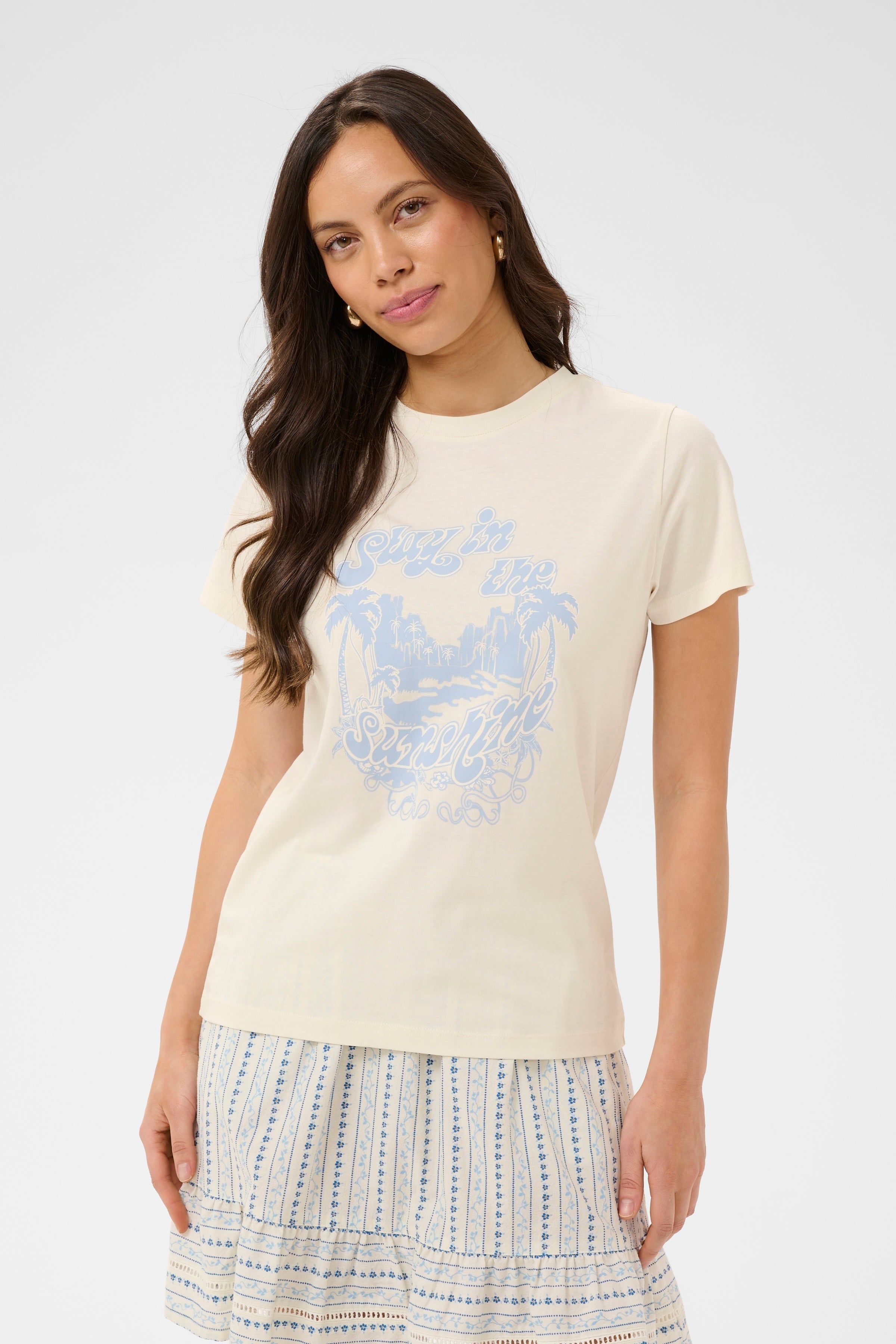 Kuvi T-Shirt in Cerulean by Saint Tropez