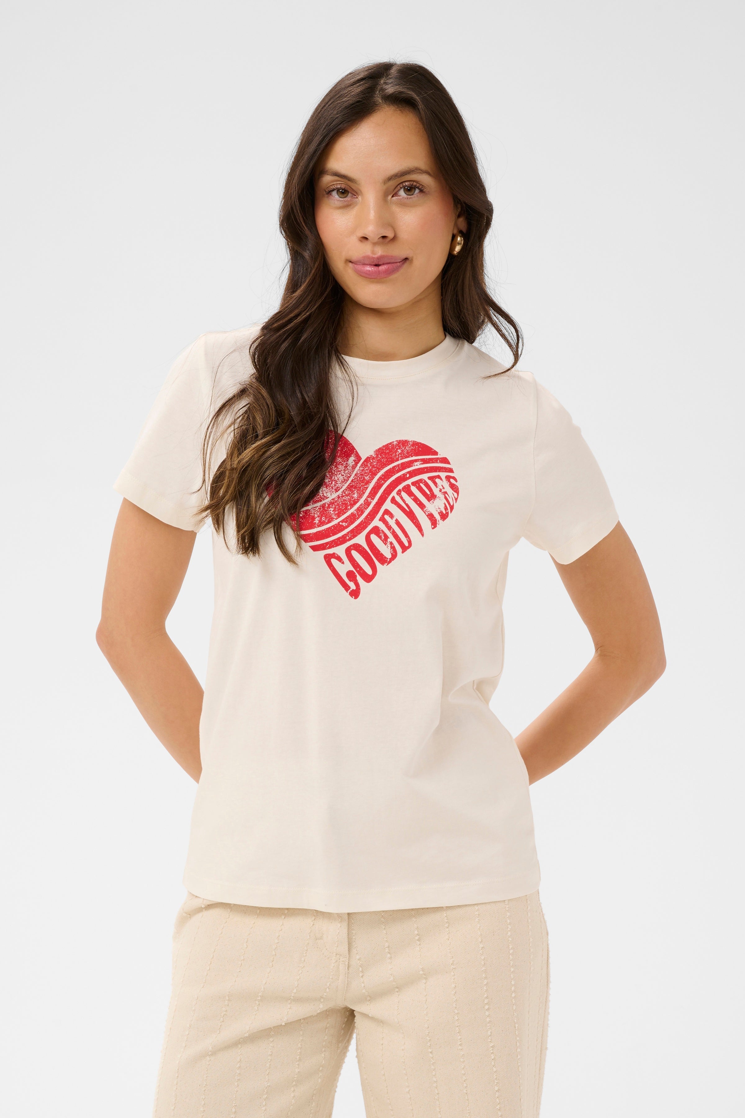Kuvi T-Shirt in Poppy Red by Saint Tropez