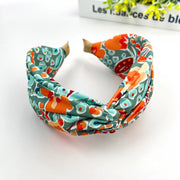 Green & Orange Boho Forest Style Wide Headband