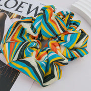 Vintagw Floral Print Soft Scrunchie - E
