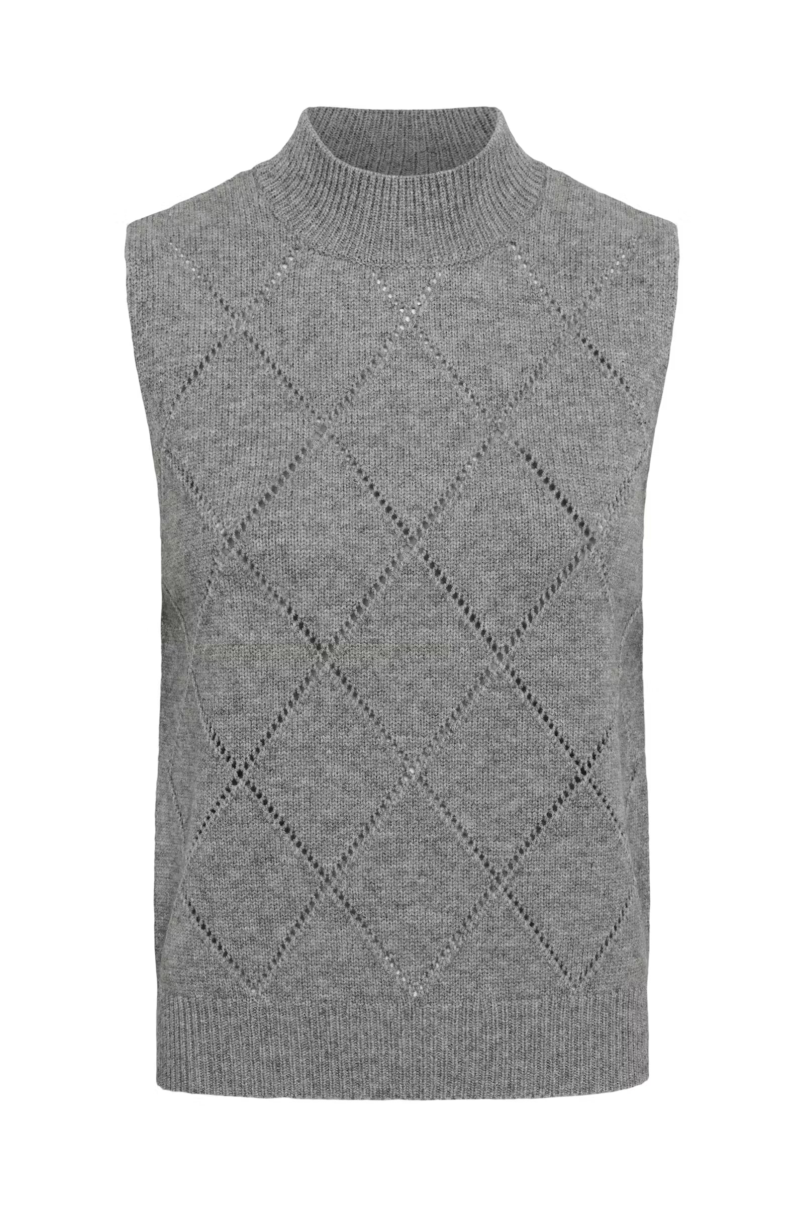 Theresa Vest in Mist Grey Melange by Saint Tropez