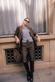 Omea Zipper Slipover in Grey by b.young