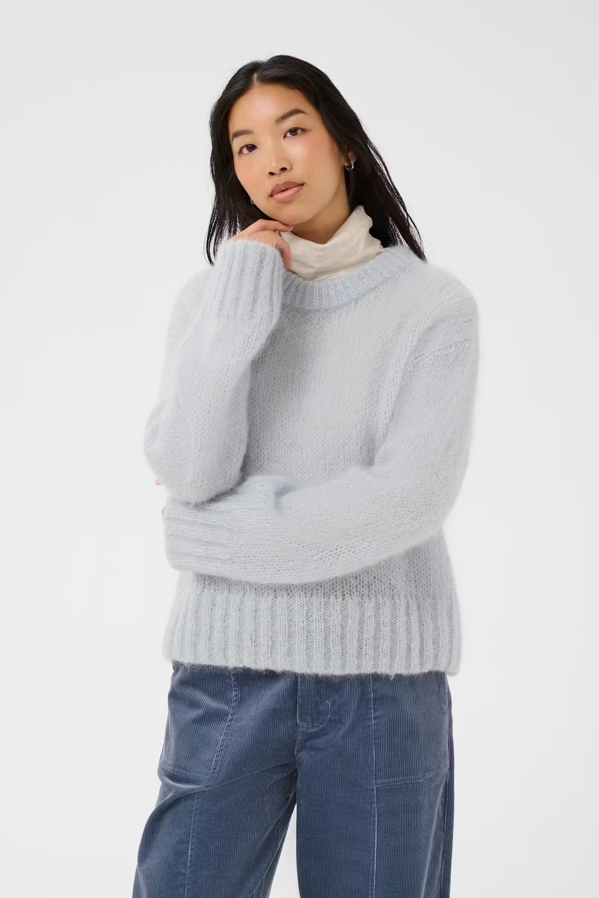 Sille Mohair Pullover in Gray Dawn by Part Two