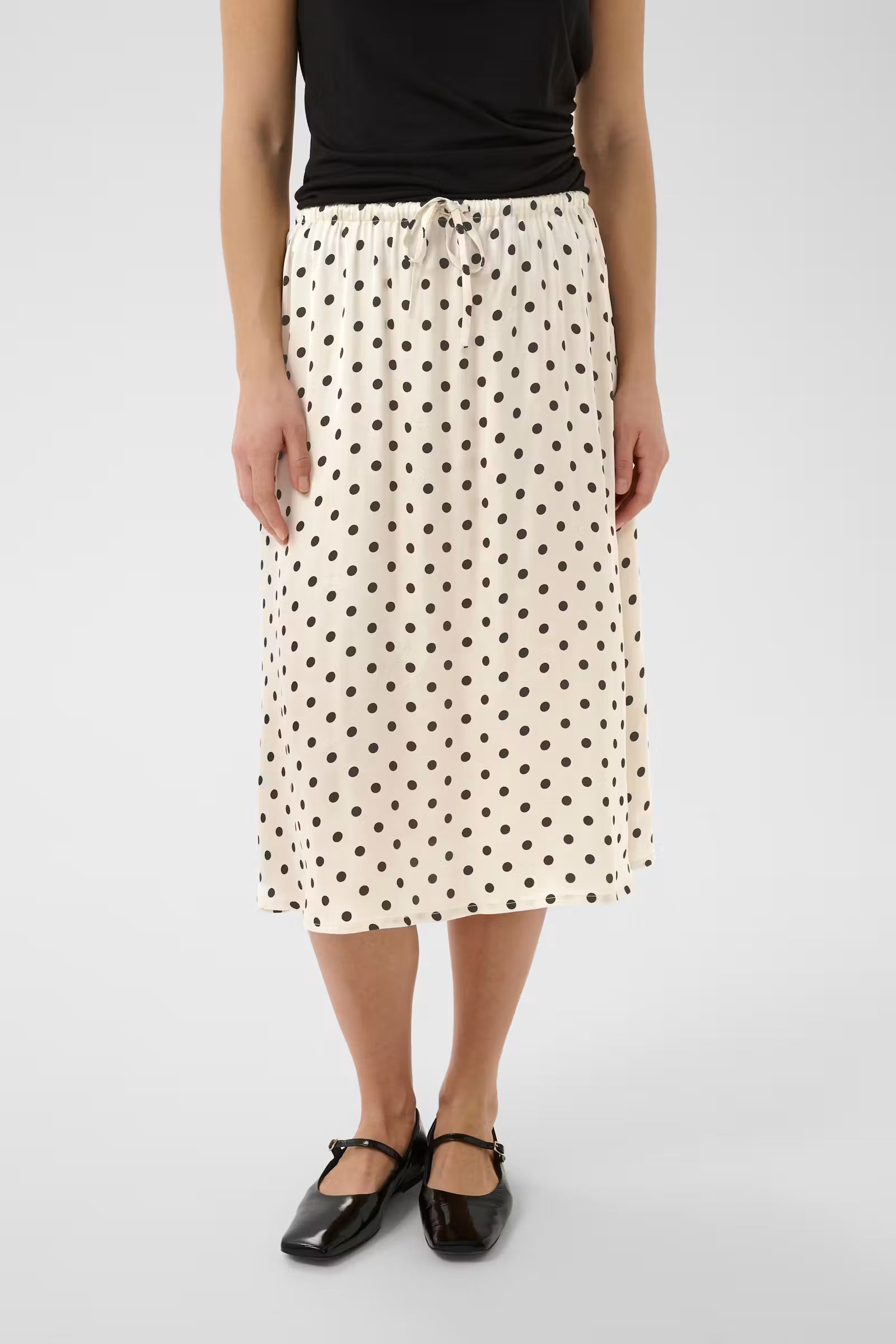 Done Skirt in Black Dot by Part Two