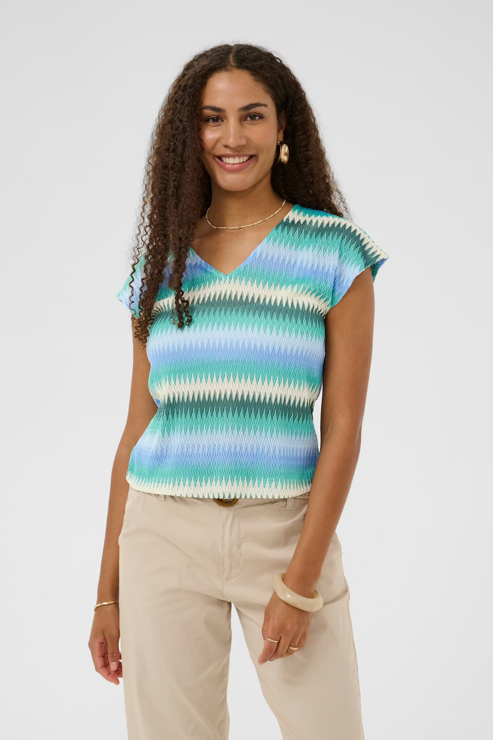 Delfina Blouse in Zig zag Missoni by Cream