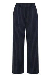 Rowan Wide Pants in Dark Sapphire Stripe by b.young