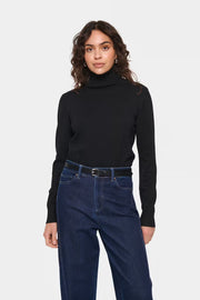 Mila Turtleneck in Black by Saint Tropez