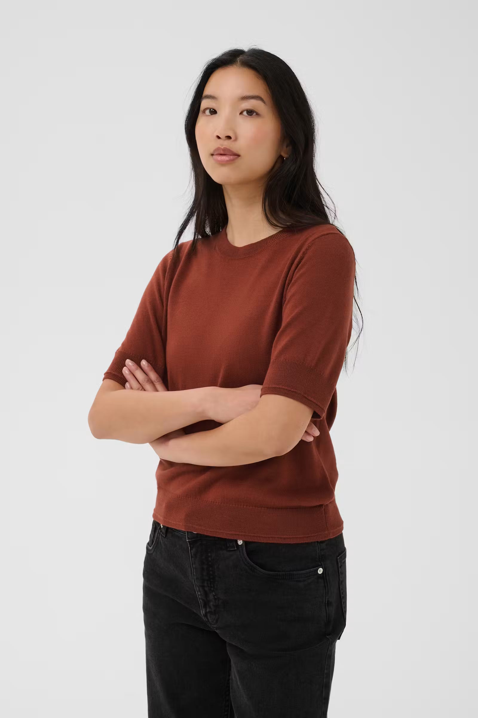Natanya Wool Pullover in Roasted Russet by Part Two