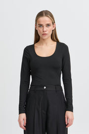 Gro Long Sleeve in Black by ICHI