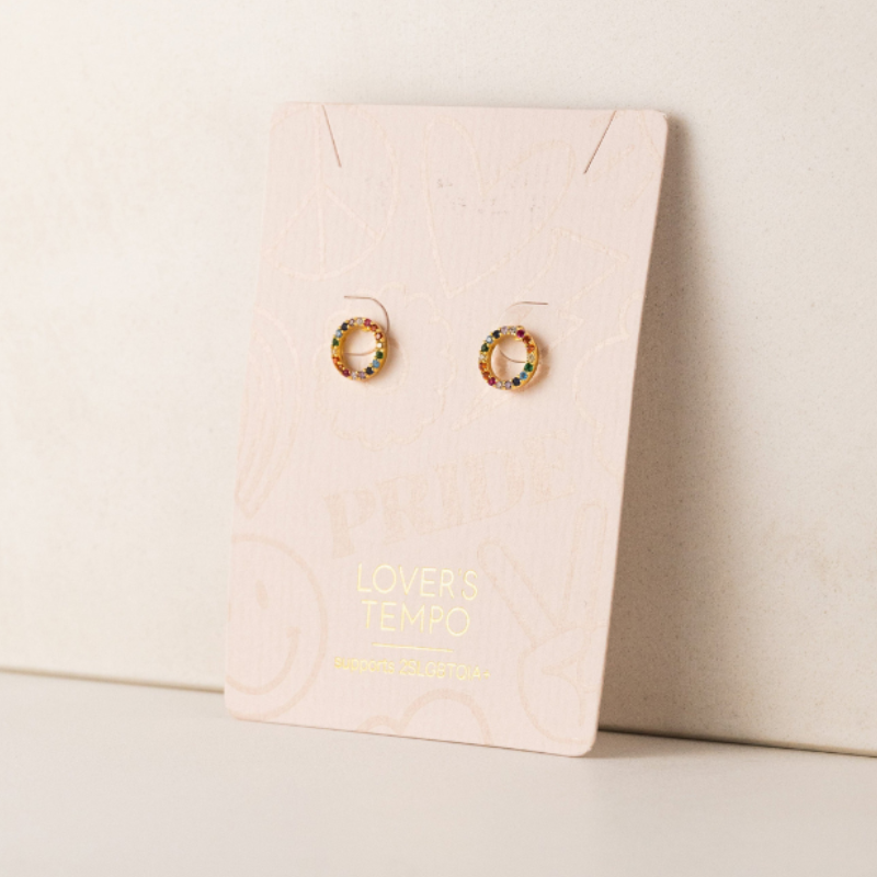Pride Riot Rainbow Halo Stud Earrings by Lover's Tempo