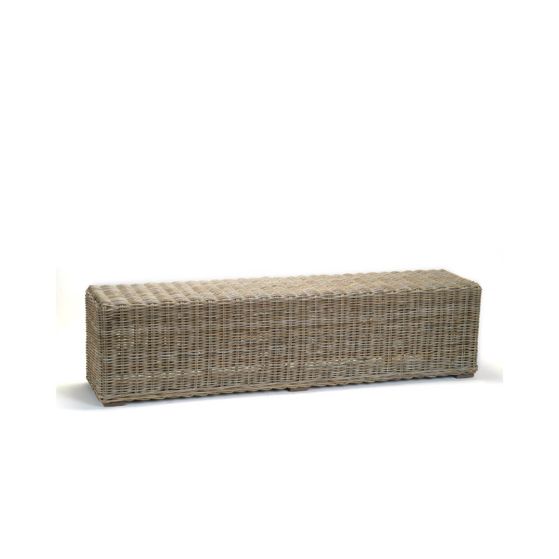 Long Rattan Bench