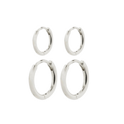 Ariella 2-in-1 Hoop Earrings in Silver by Pilgrim