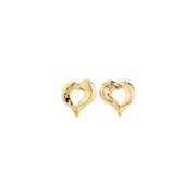Tide Heart Earrings in Gold by Pilgrim