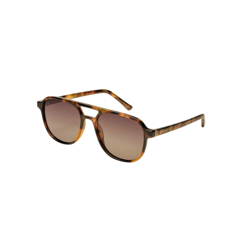 Tourist Brown Tortoise Gradient Sunglasses by Z Supply