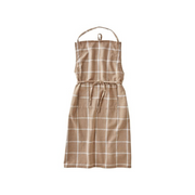 Check Slub Apron in Beige