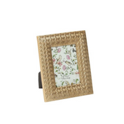 Hexagon Pale Gold Picture Frame 2.5x3.5