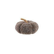 Grey Felt Pumpkin with Jute Stem