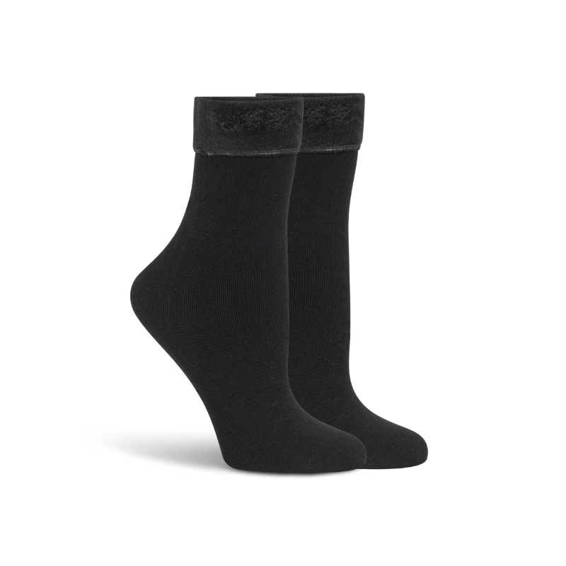 Faux Fur Lined Shootie Booties Black - 2PK