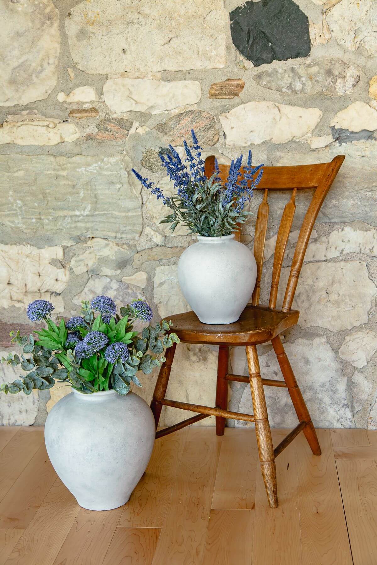 White Terracotta Vase Small