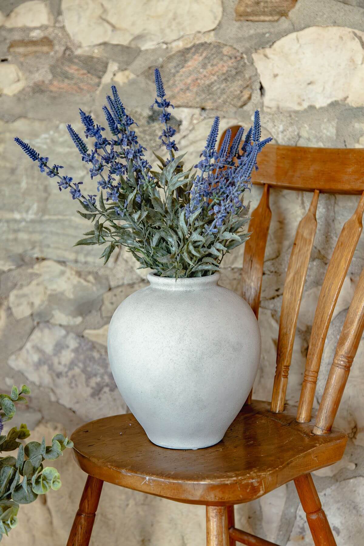 White Terracotta Vase Small