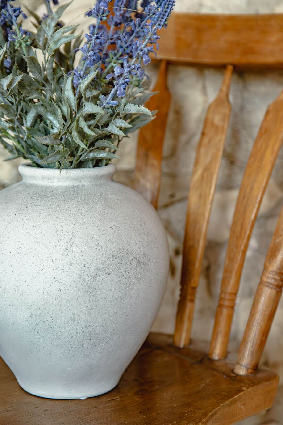 White Terracotta Vase Small