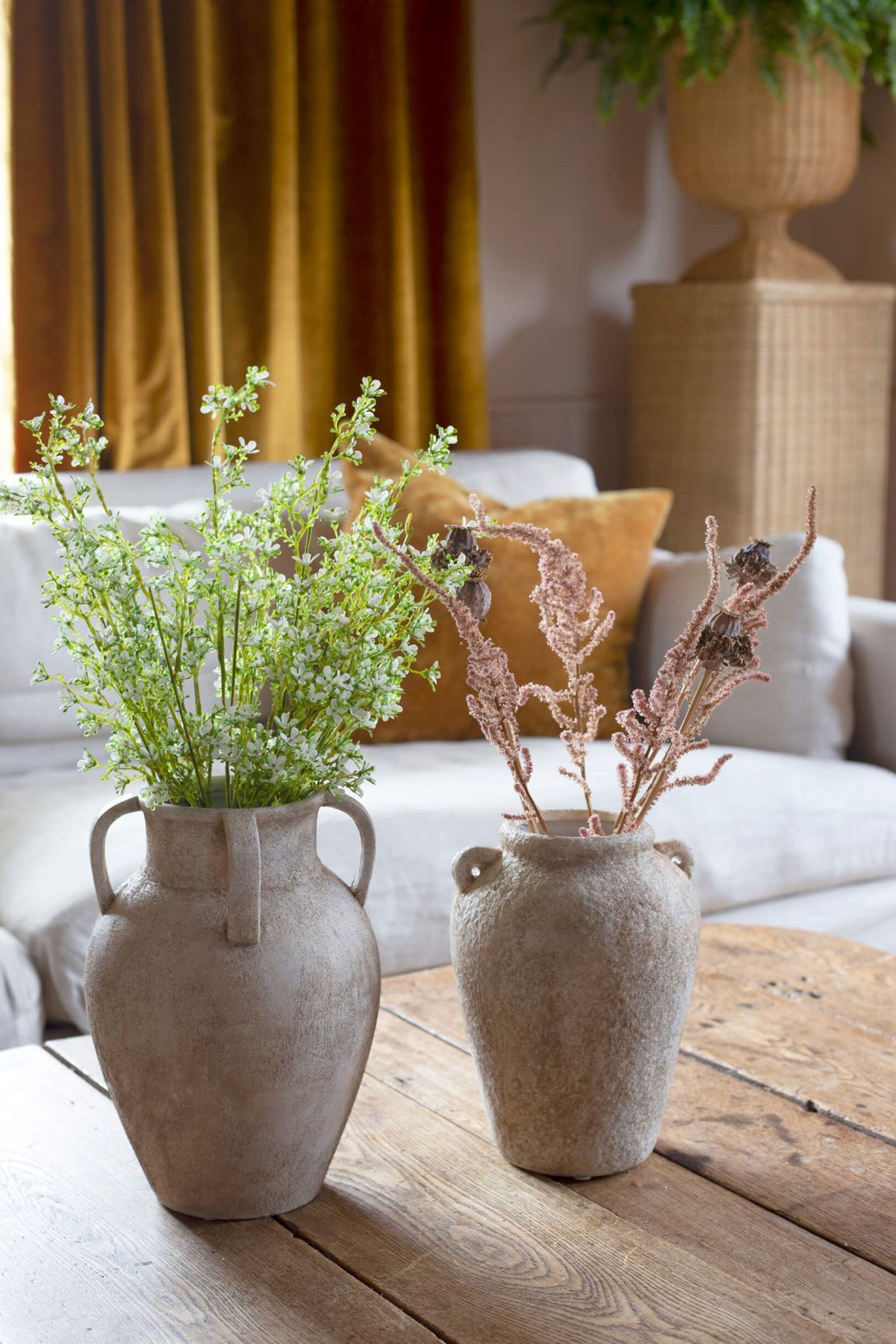 Rustic Terracotta Vase With Three Handles