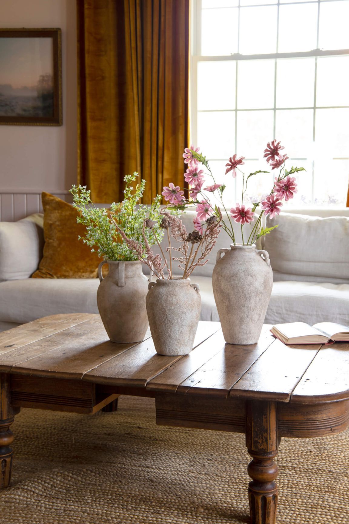 Rustic Terracotta Vase With Three Handles