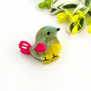 Mini Bird Hair Claw Clip in Yellow
