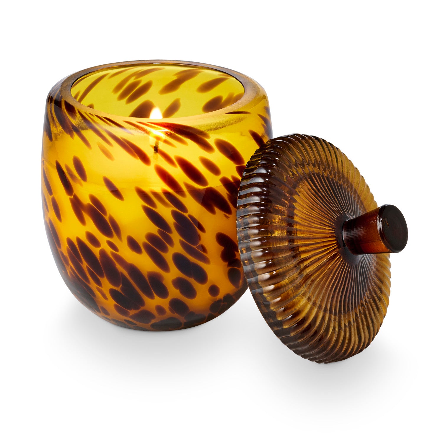 Woodfire Glass Acorn Candle