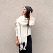 Ella Blanket Scarf in Winter White by PNYC