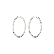 Eanna Maxi Hoop Earrings in Silver by Pilgrim