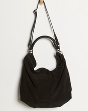 Suzie Suede Slouch Tote in Black by Free People