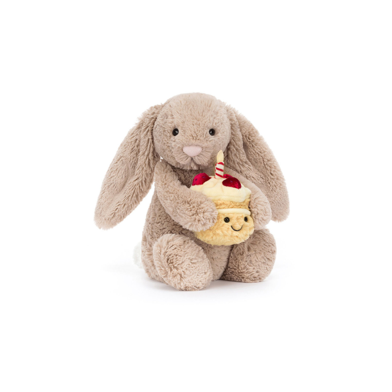 Jellycat Amuseables Bashful Beige Bunny Birthday