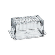 Glass "BUTTER" Dish with Lid