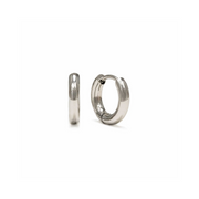 Tube 10mm Huggie Waterproof Silver Earrings by Lover's Tempo