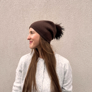 Evelyn Beanie in Espresso by PNYC